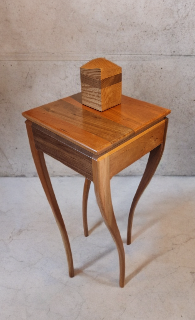 "Josephene" table in cherry and black walnut